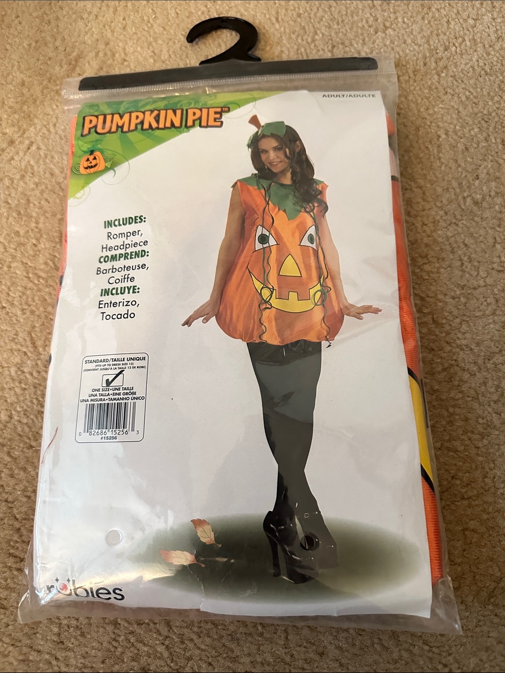 Adults Orange Pumpkin Costume Romper